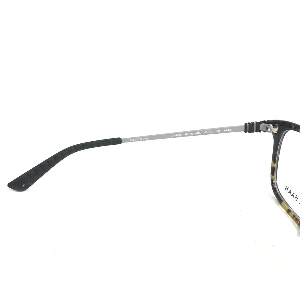 Cole Haan Eyeglasses Frames CH4039 001 BLACK Gray Tortoise Square 56-17-145